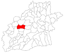 Poziţia localităţii Ocna Sibiului
